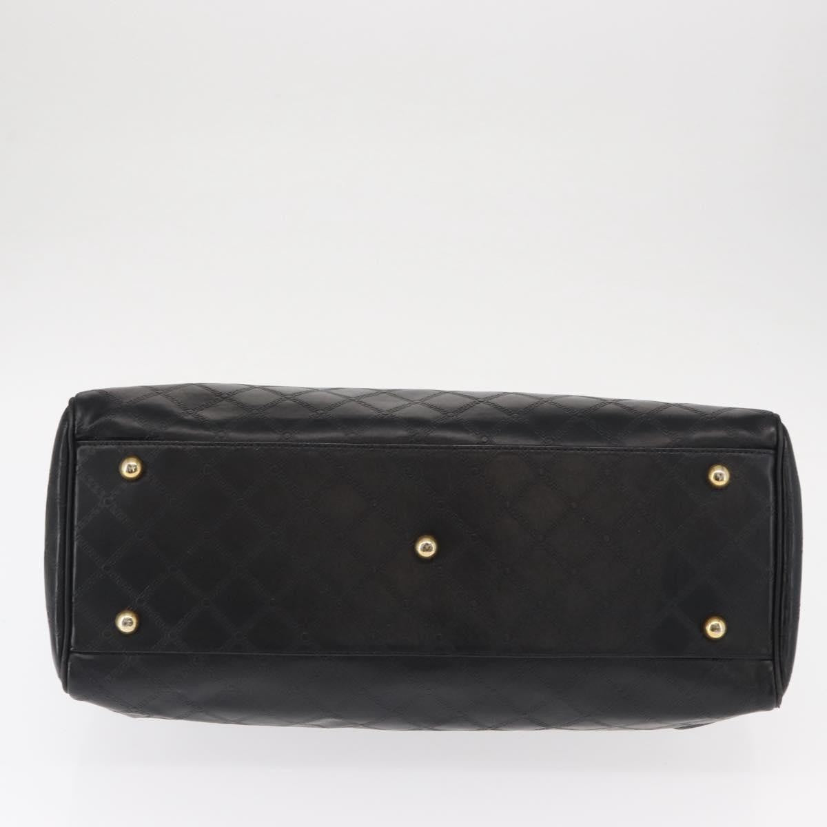 Versace Vintage Sun Duffle Embossed Leather, Yellow, Leather, Handbag
