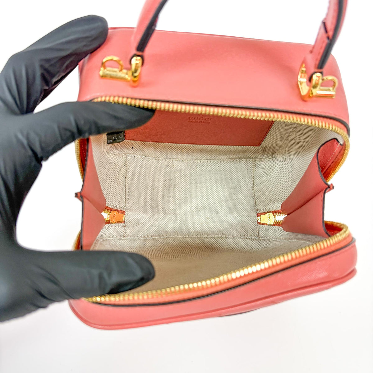 Gucci Blondie NM Top Handle Leather, Pink, Leather, Handbag
