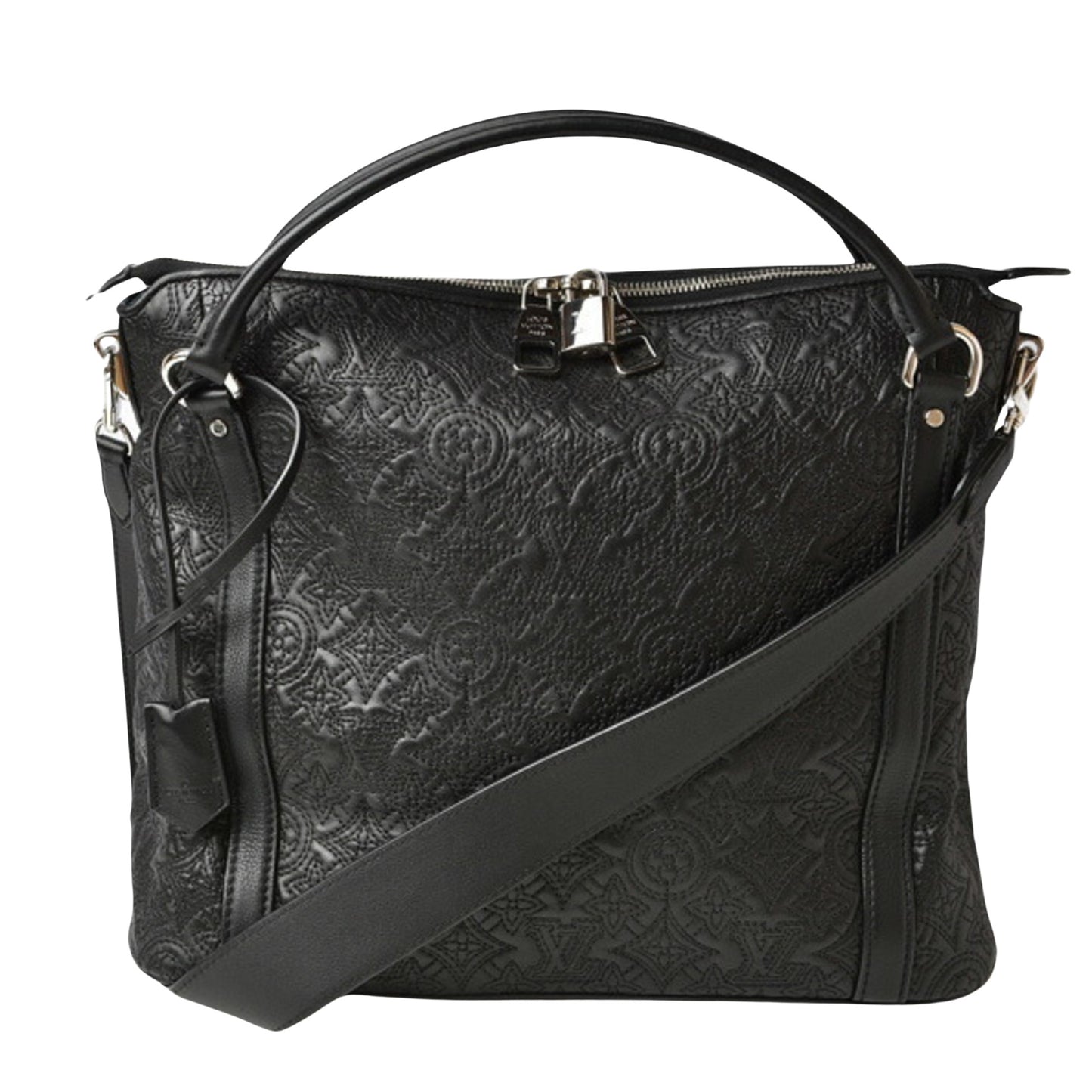 Louis Vuitton Ixia, Black, Leather, handbag