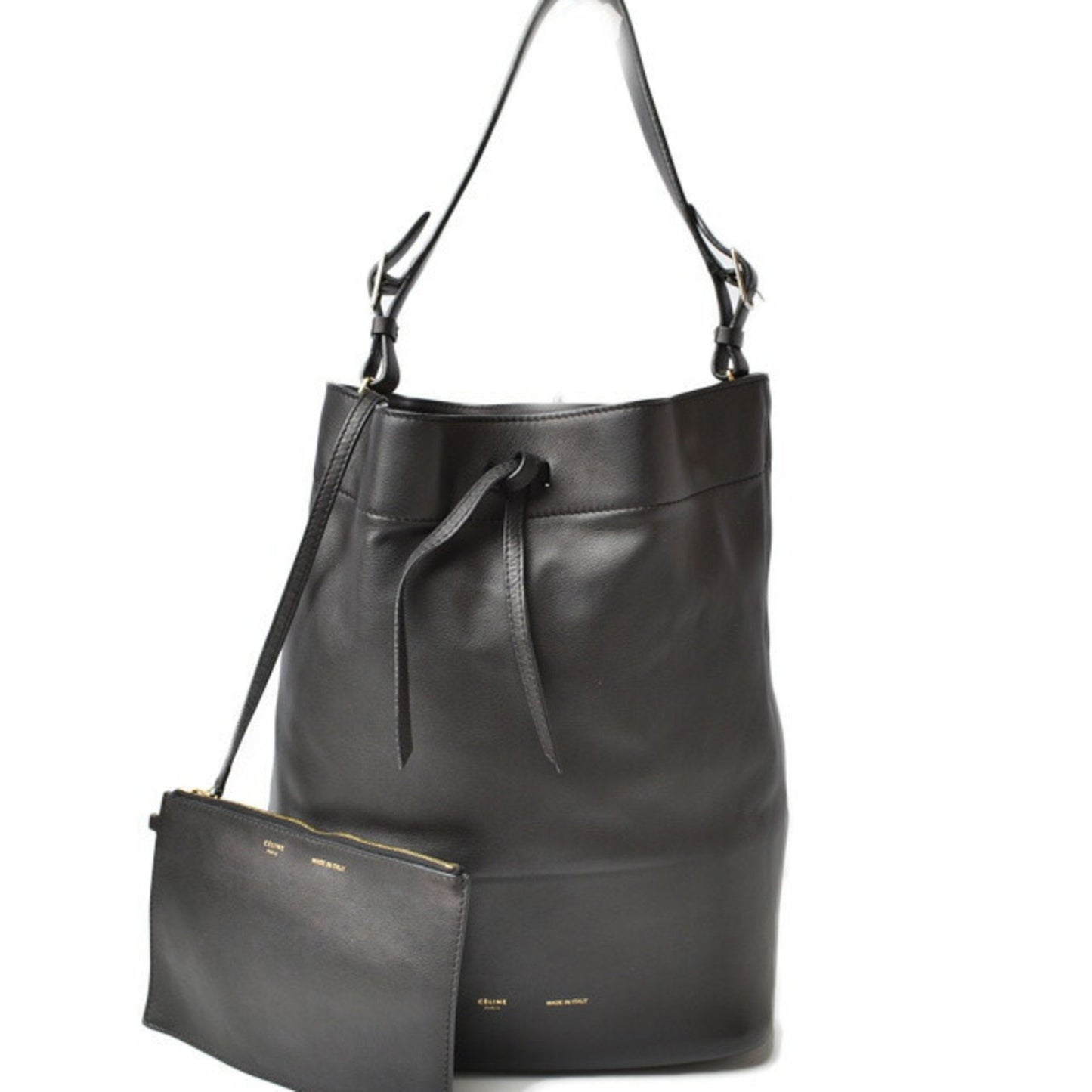 Céline, Black, Leather, shoulder