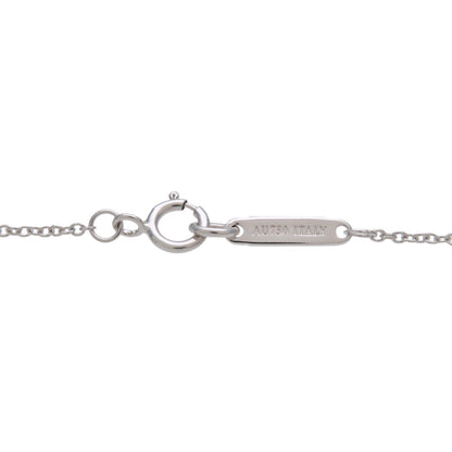 Tiffany & Co. Atlas Circle Pendant 18K White Gold with Diamonds, Silver, White Gold, Necklace