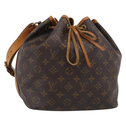 Louis Vuitton Petit Noe Monogram Canvas, Brown, Canvas, Handbag