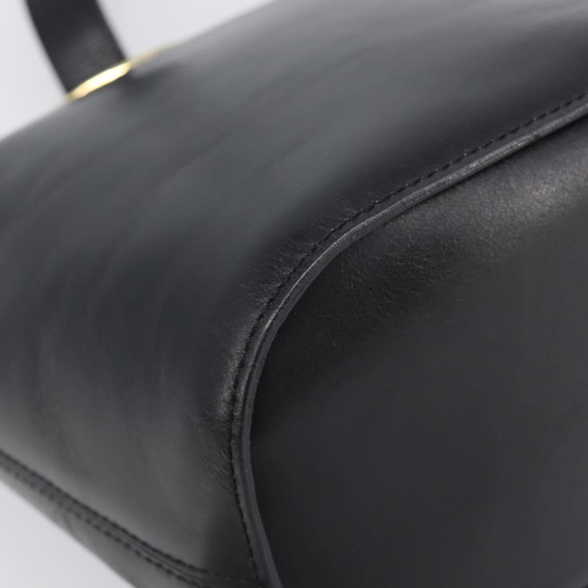 Celine Shoulder bag circle logo Leather, Black, Leather, Shoulder Bag