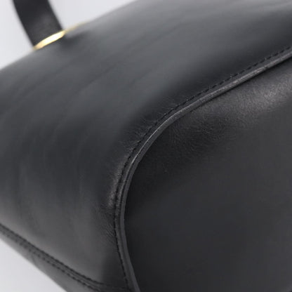 Celine Shoulder bag circle logo Leather, Black, Leather, Shoulder Bag