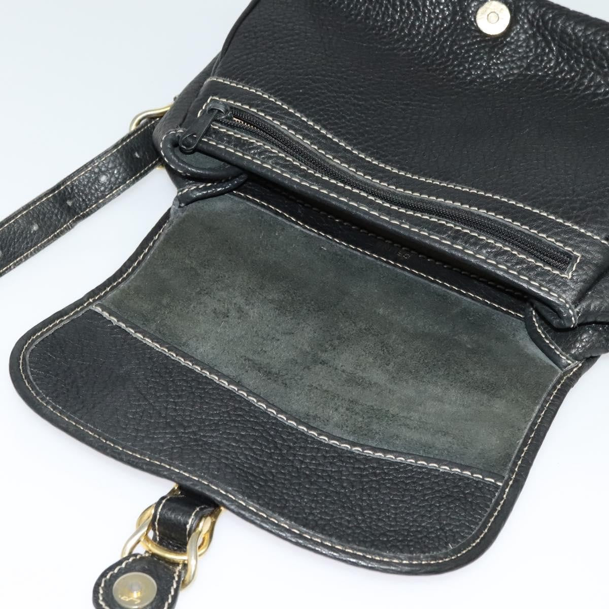 Celine Vintage Leather, Black, Leather, Shoulder Bag
