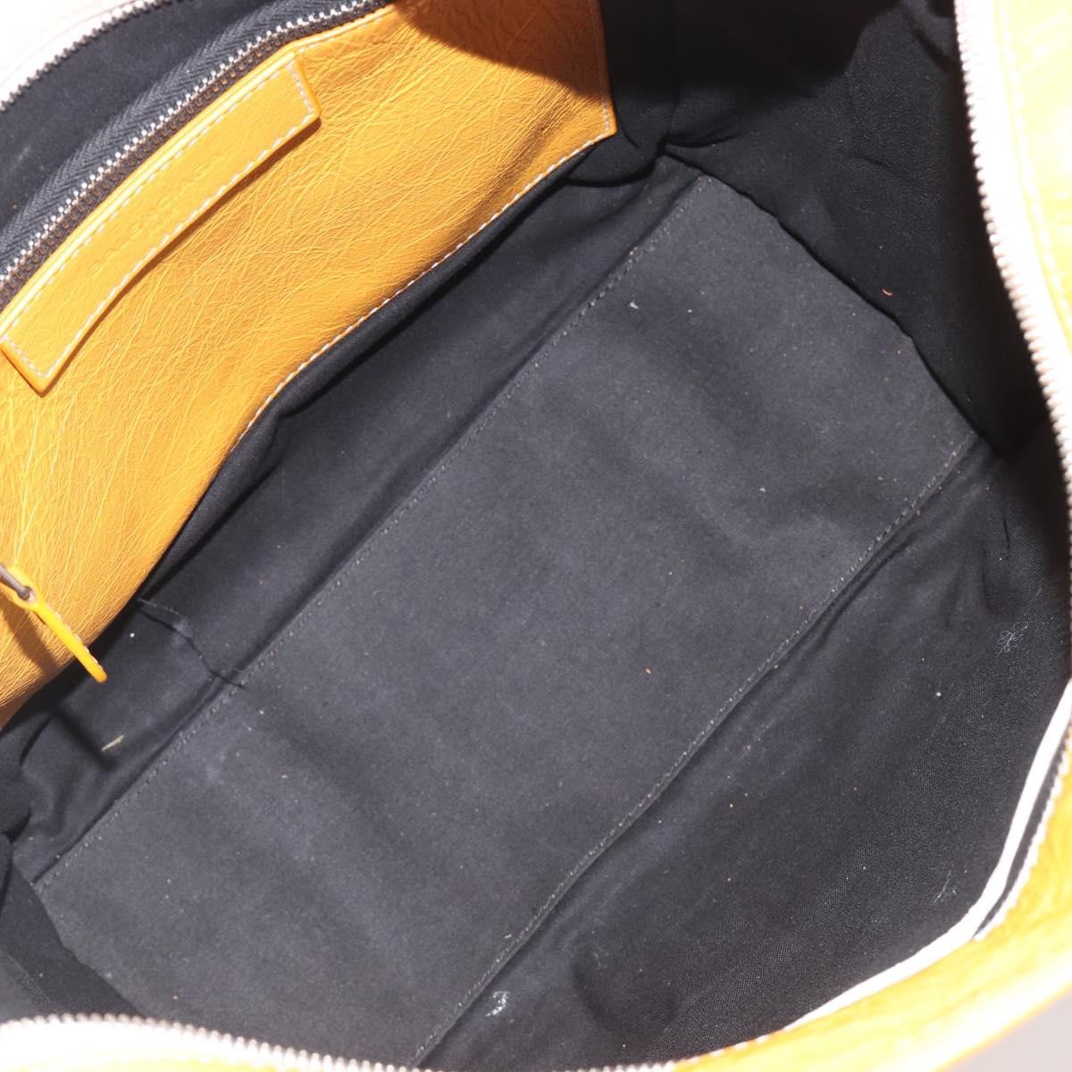 Balenciaga Bazar Leather, Yellow, Leather, Tote Bag
