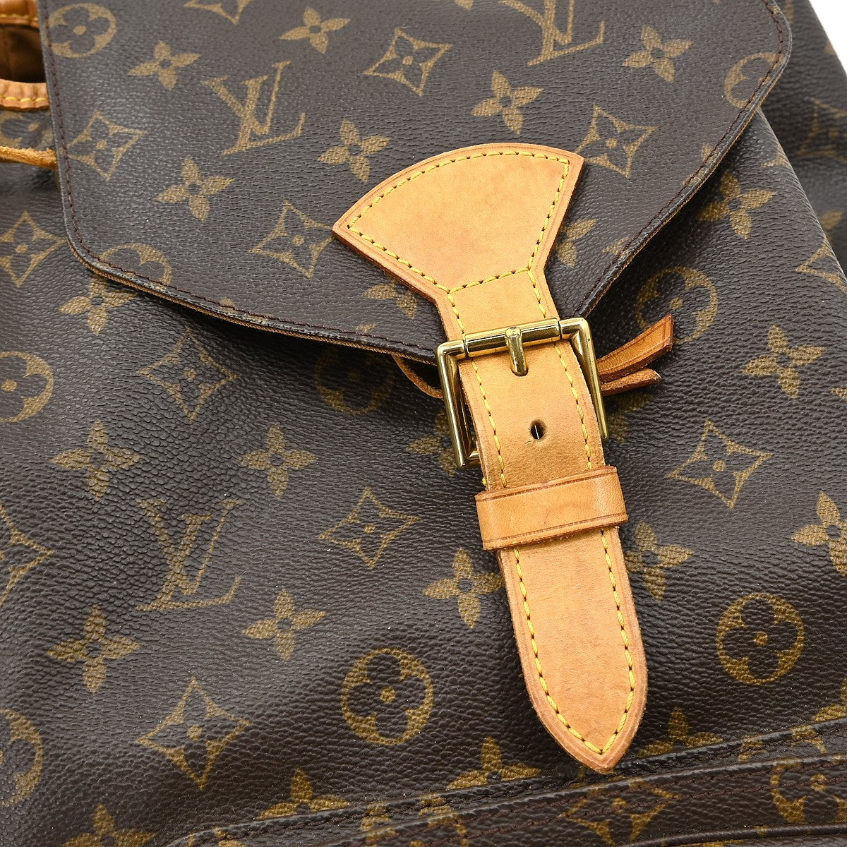 Louis Vuitton Vintage Montsouris Monogram Canvas, Brown, Canvas, Backpack