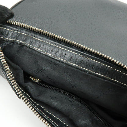 Salvatore Ferragamo Gancini Leather, Black, Leather, Crossbody Bag