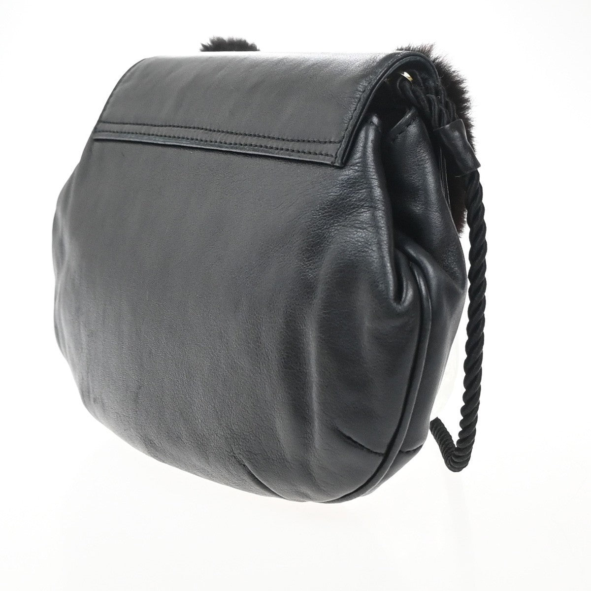 Fendi Vintage shoulderbag Leather, Black, Leather, Shoulder Bag