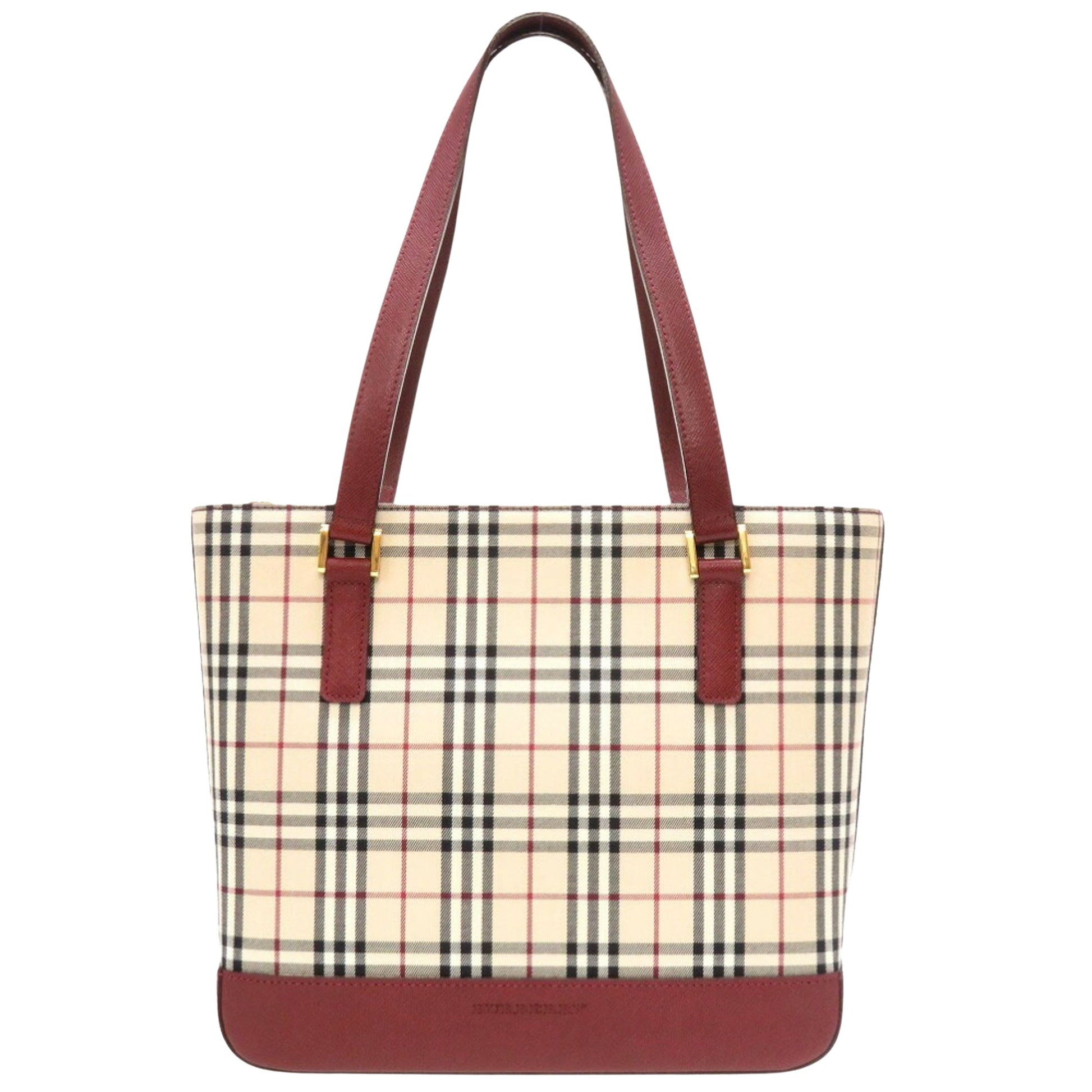 Burberry, Beige, Canvas, handbag