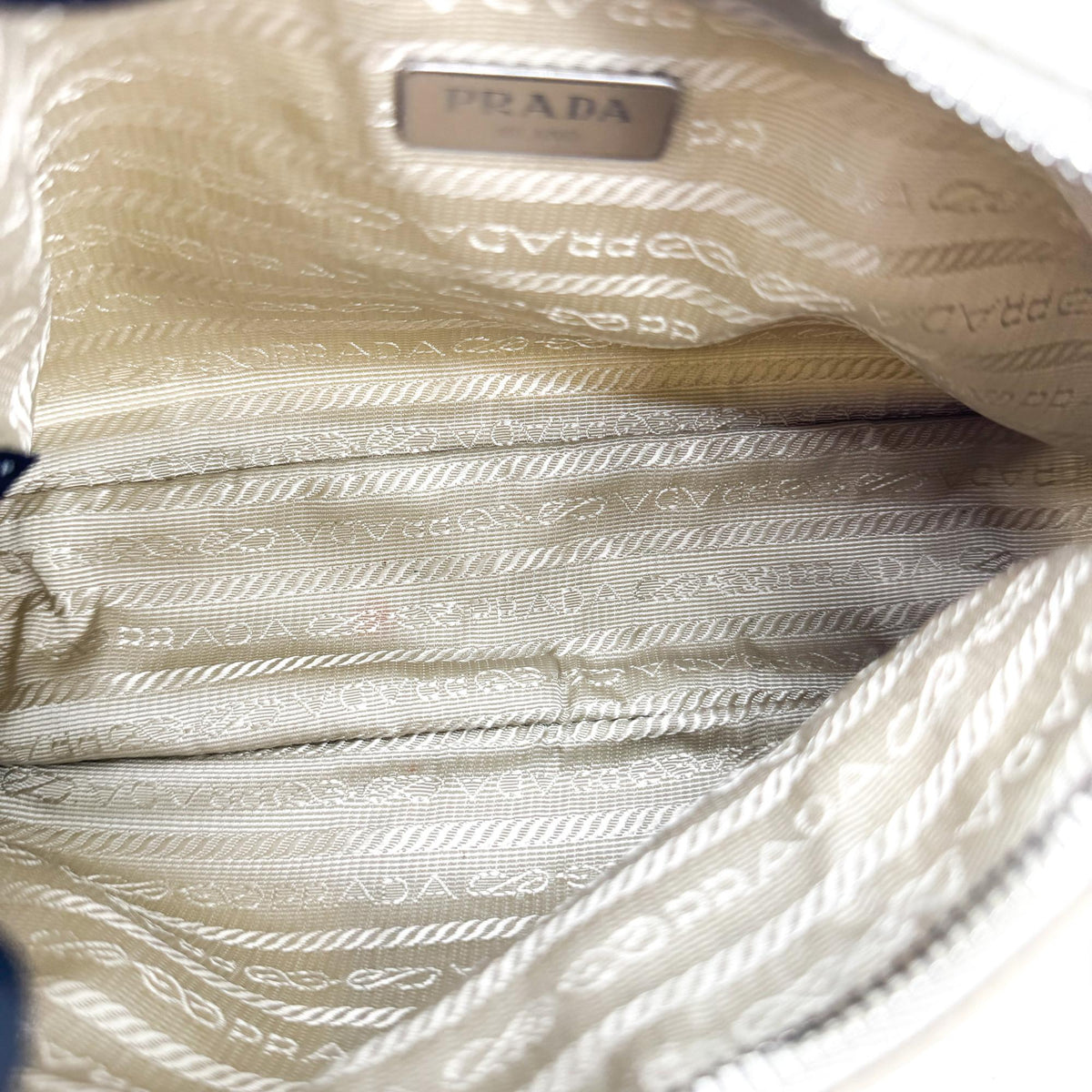 Prada Re-Edition 2005 Tessuto, Beige, Nylon, Shoulder Bag