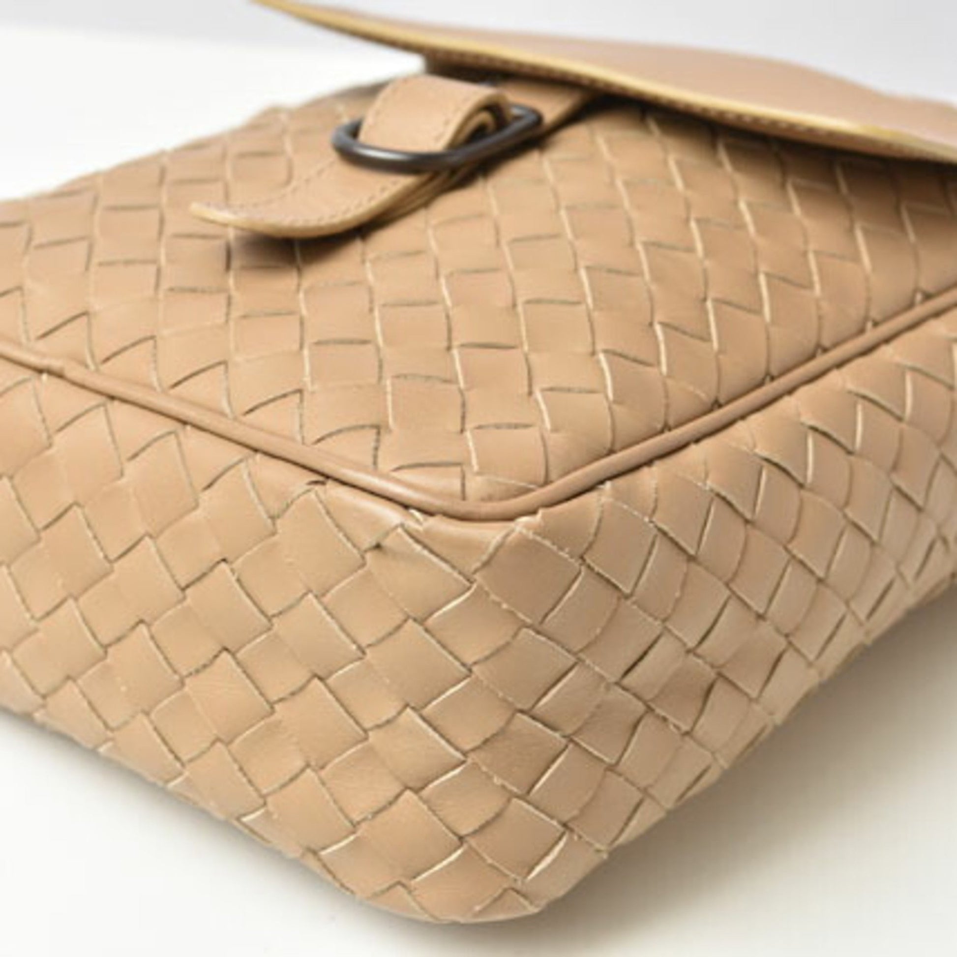 Bottega Veneta Intrecciato, Camel, Leather, shoulder