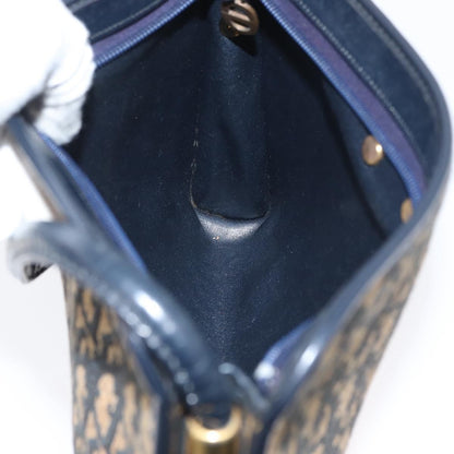 Christian Dior Vintage Trotter Canvas, Navy, Canvas, Shoulder Bag