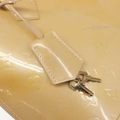 Louis Vuitton Alma Monogram Vernis, Beige, Patent Leather, Handbag