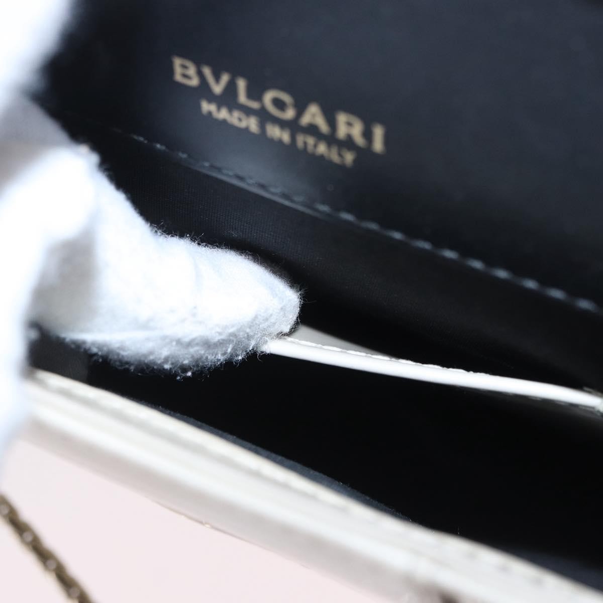 Bvlgari Serpenti Forever Patent, White, Patent Leather, Shoulder Bag