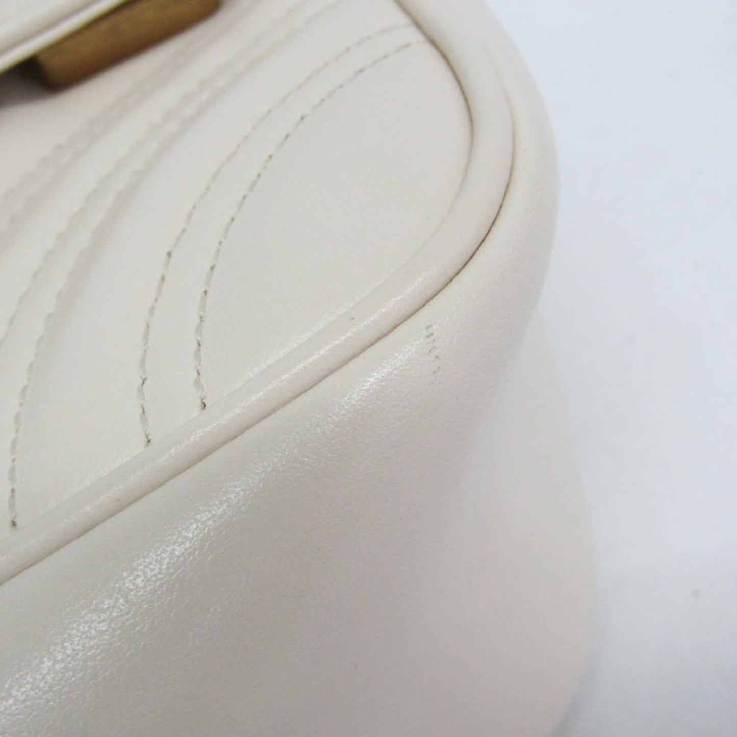 Gucci GG Marmont Square Flap Matelasse Leather, White, Leather, Shoulder Bag