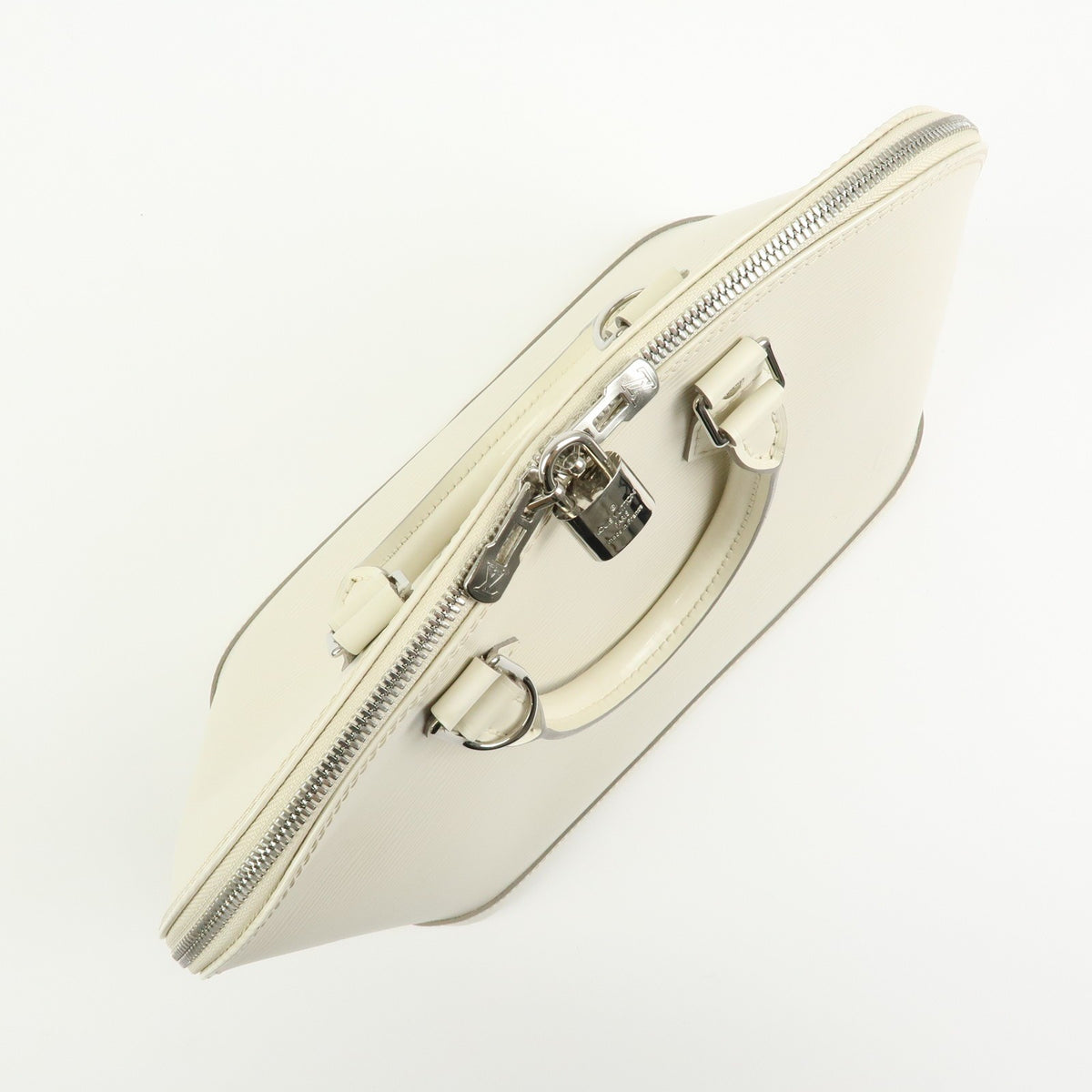 Louis Vuitton Alma Epi Leather, White, Leather, Handbag