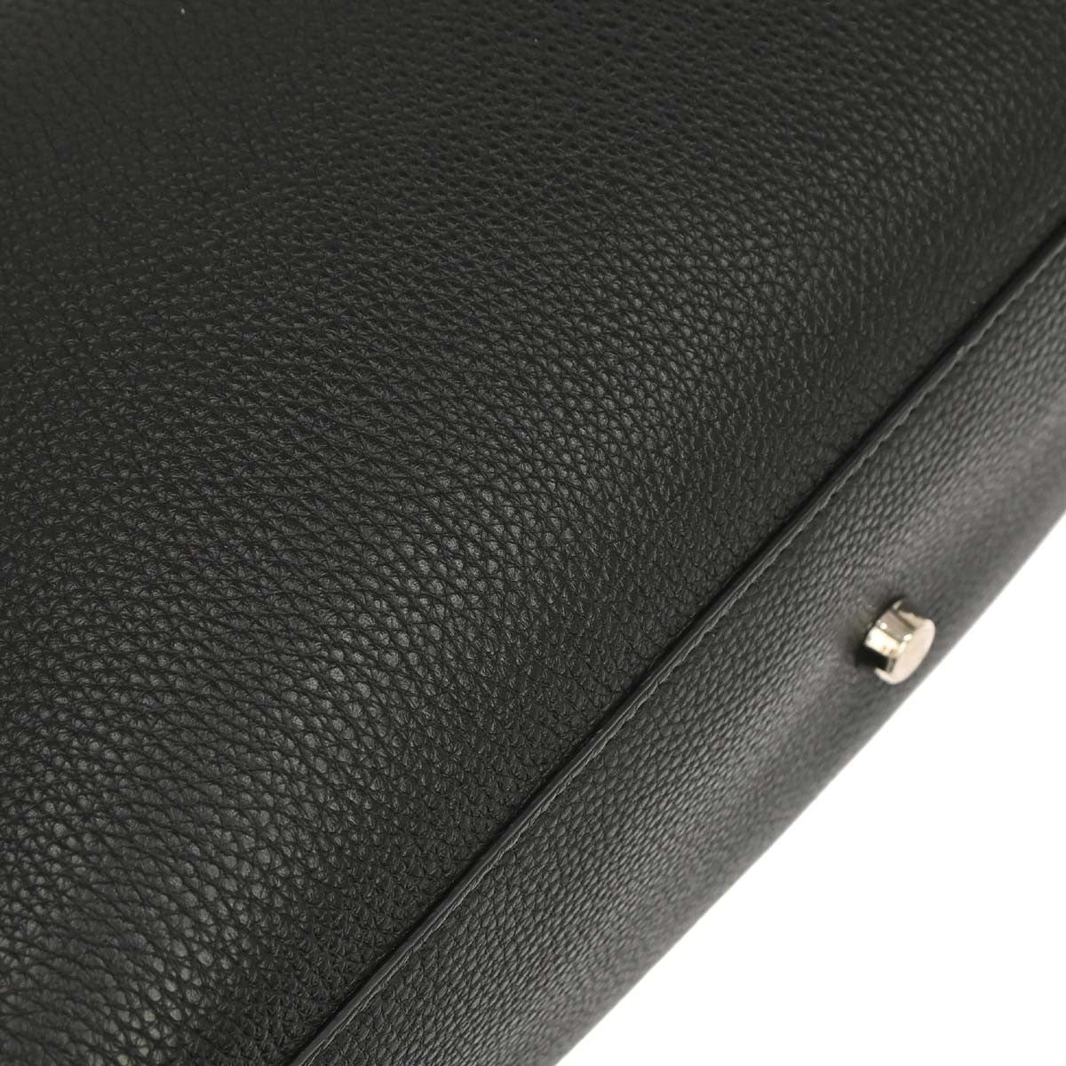 Fendi Selleria Peekaboo Fit Leather, Black, Leather, Handbag