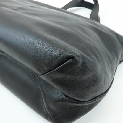 Loewe Tote Leather, Black, Leather, Tote Bag