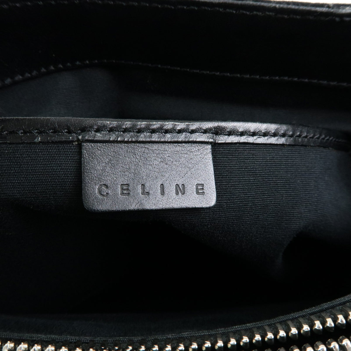 Celine C Macadam Tote PVC leather/ Macadam canvas, Black, Suede, Shoulder Bag