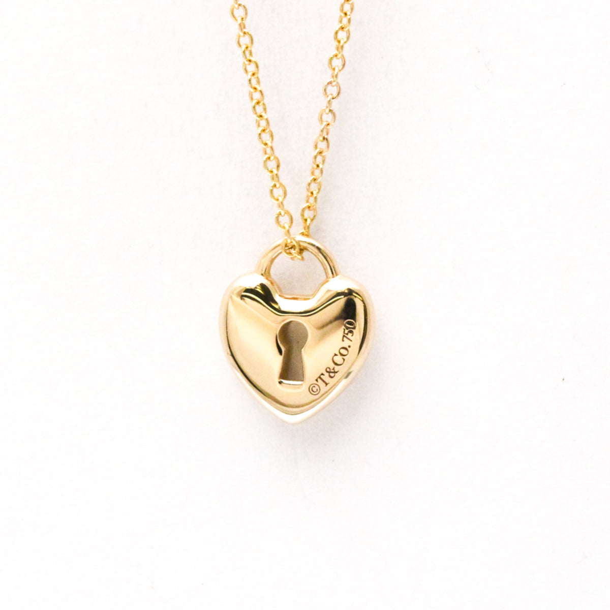 Tiffany & Co. Heart Lock Pendant 18K Yellow Gold, Gold, Pink Gold, Necklace