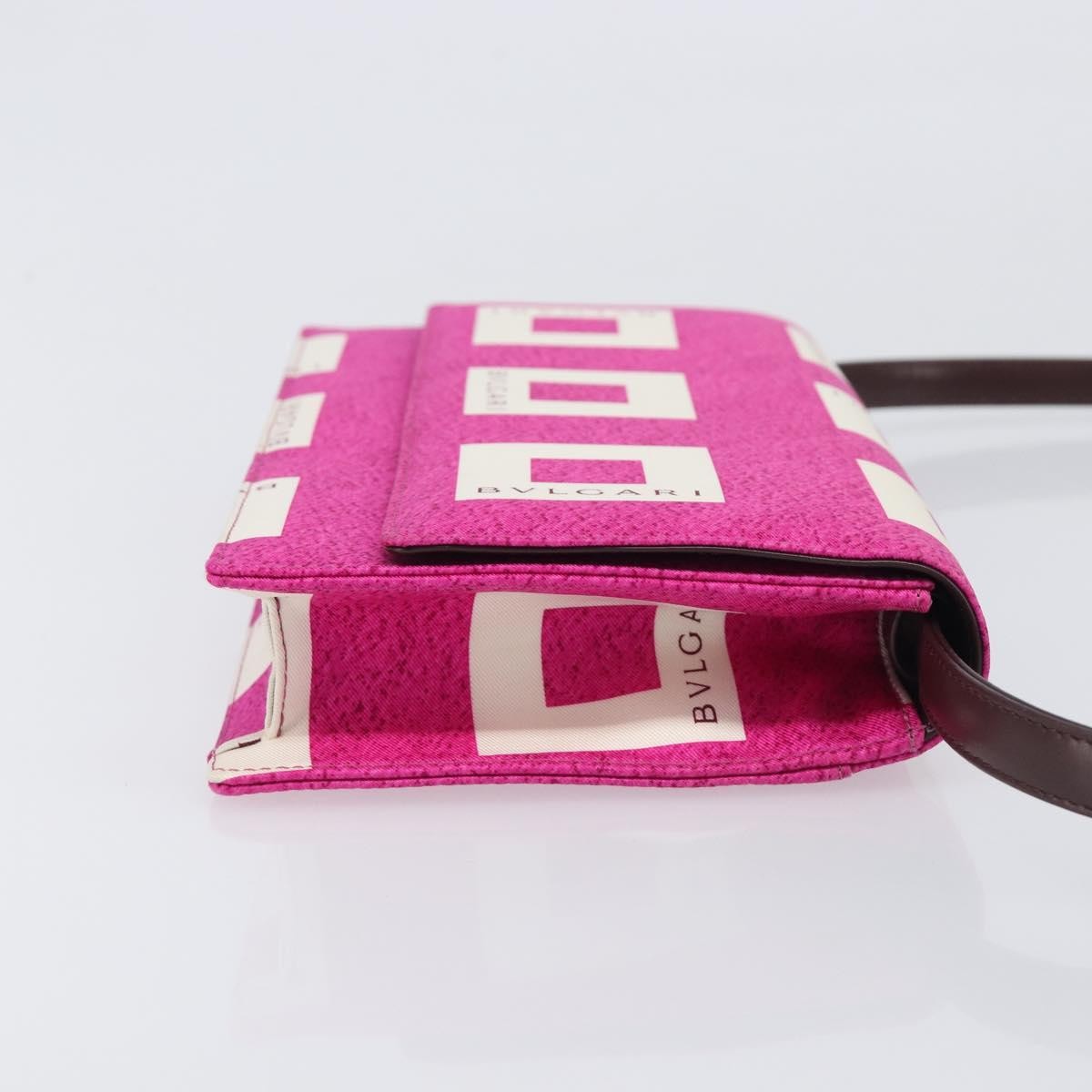 Bvlgari Clutch Canvas and Leather, Pink, Canvas, Clutch