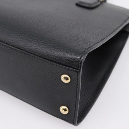 Gucci Soho Convertible Top Handle Satchel Leather, Black, Leather, Handbag