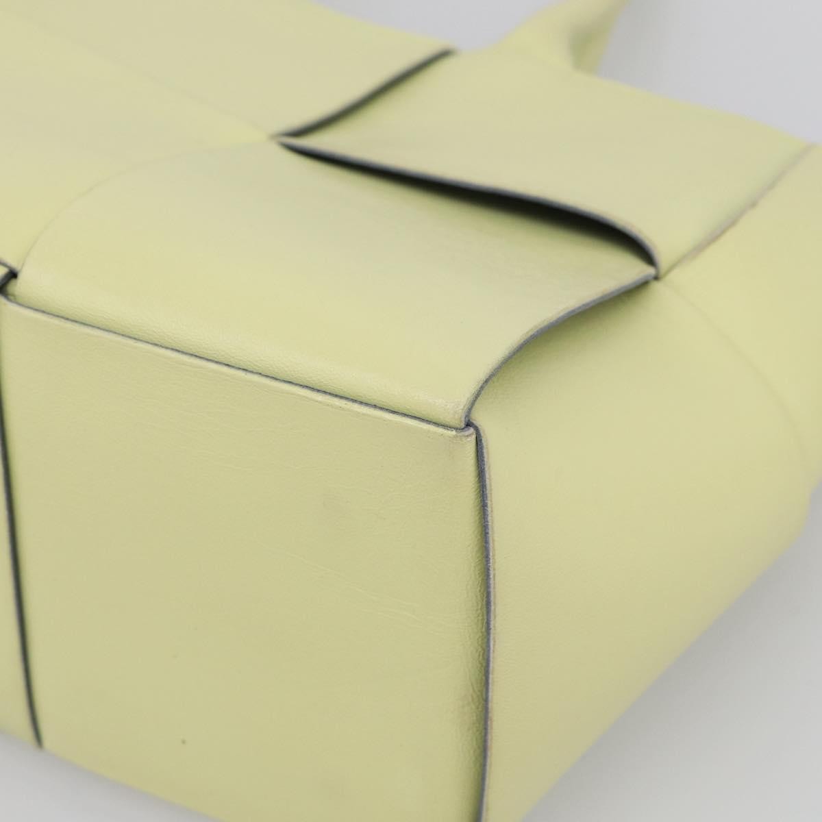 Bottega Veneta Arco Maxi Intrecciato Leather, Yellow, Leather, Tote Bag