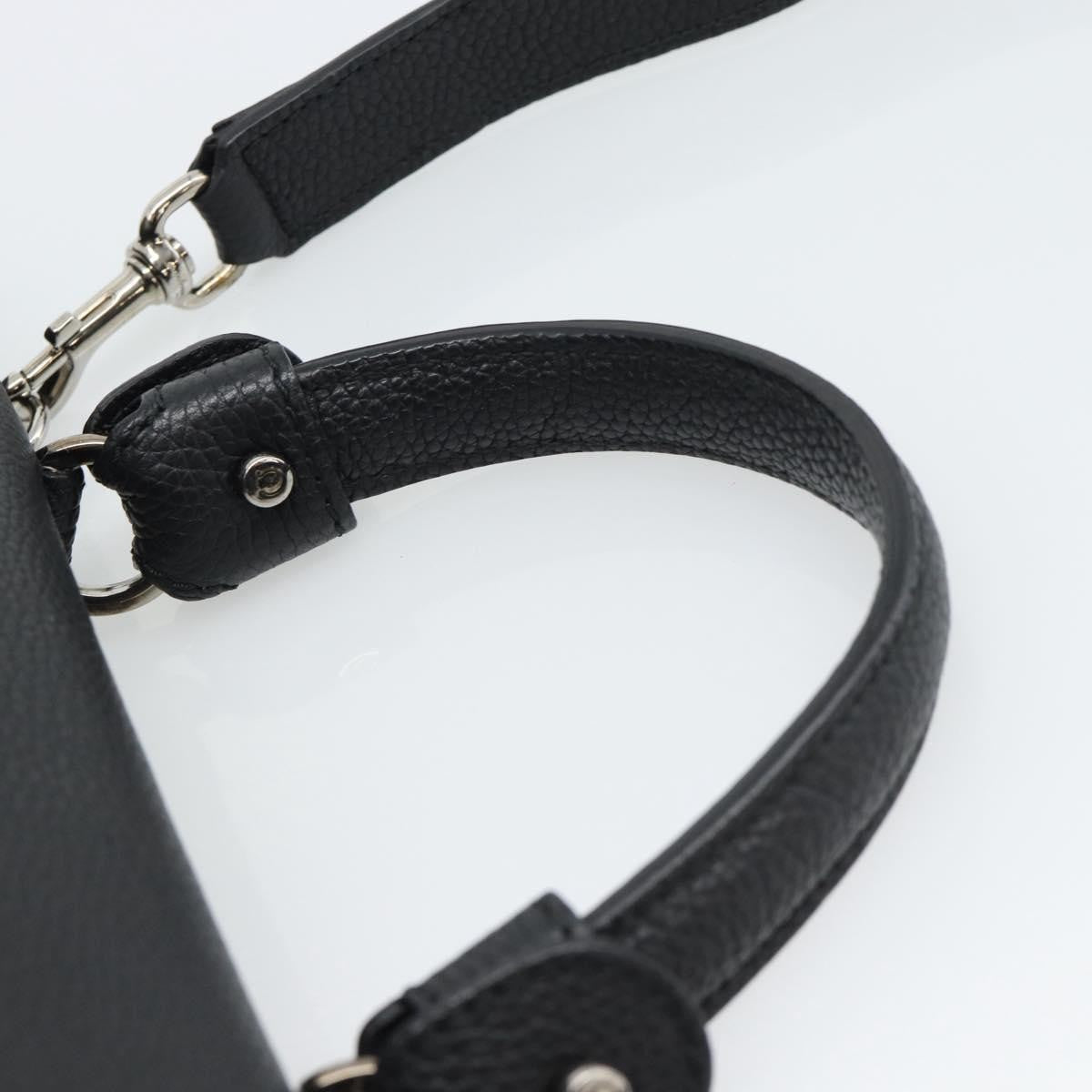 Salvatore Ferragamo Sofia Satchel Grainy Leather, Black, Leather, Handbag
