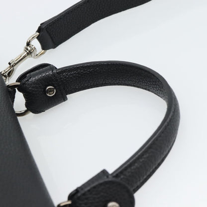 Salvatore Ferragamo Sofia Satchel Grainy Leather, Black, Leather, Handbag