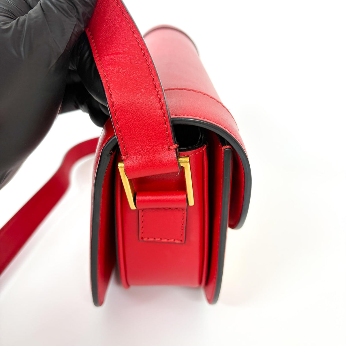 Valentino Garavani Supervee Leather, Gold, Leather, Crossbody Bag