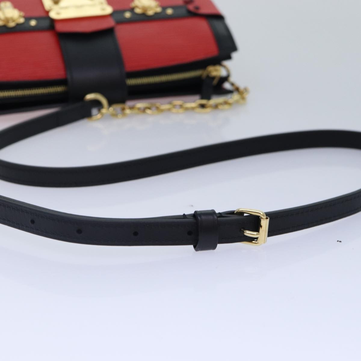 Louis Vuitton Trunk Clutch Epi Leather, Red, Leather, Shoulder Bag