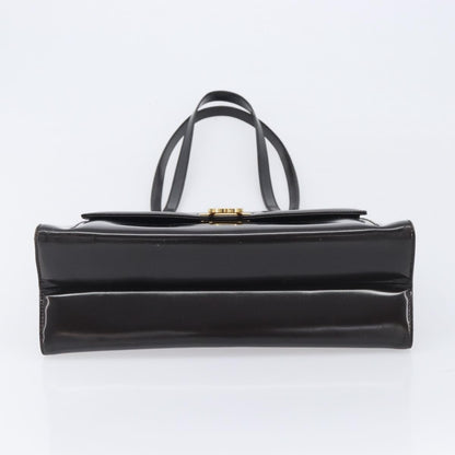Salvatore Ferragamo Gancini Patent Leather, Brown, Patent Leather, Crossbody Bag