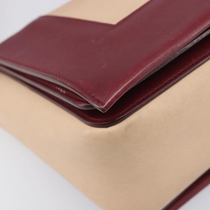 Celine Frame Leather, Beige, Leather, Shoulder Bag