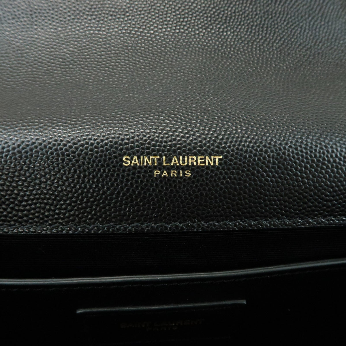 Saint Laurent Classic Monogram Leather, Black, Leather, Crossbody Bag