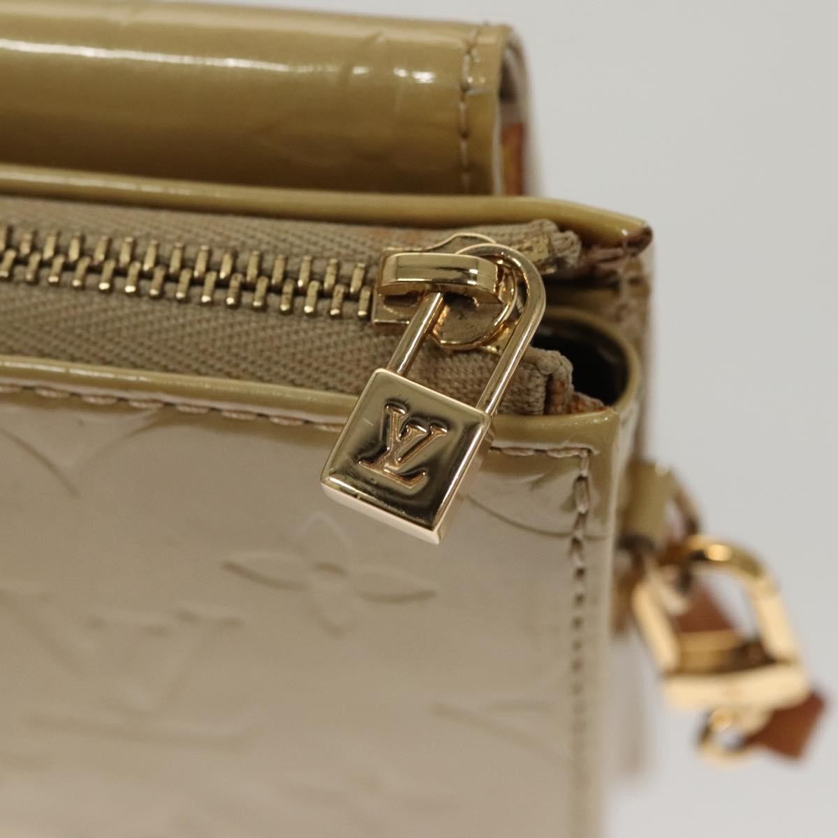 Louis Vuitton Mott Monogram Vernis, Beige, Patent Leather, Clutch