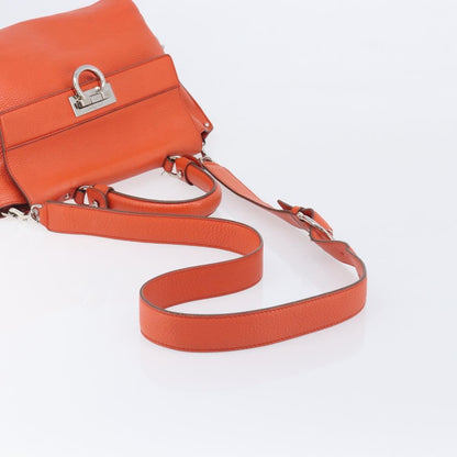 Salvatore Ferragamo Soft Sofia Leather, Orange, Leather, Tote Bag
