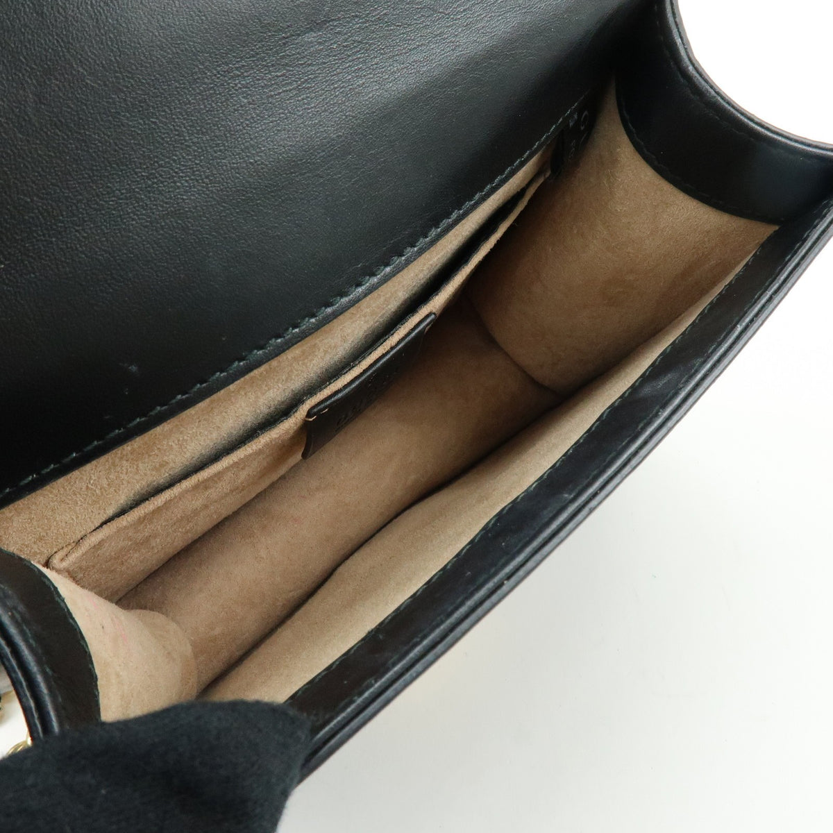 Gucci Sylvie Chain Leather, Black, Leather, Shoulder Bag