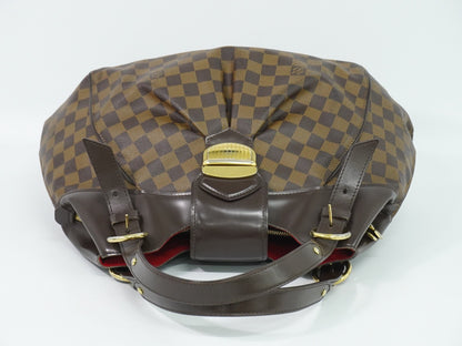 Louis Vuitton Sistina Damier Ebene, Brown, Canvas, Shoulder Bag