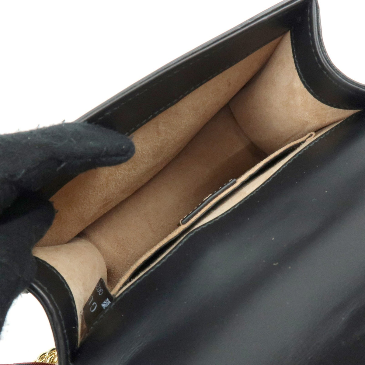 Gucci Sylvie Leather, Black, Leather, Shoulder Bag
