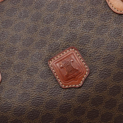 Celine Vintage Macadam Shopper Coated Canvas, Brown, Canvas, Tote Bag