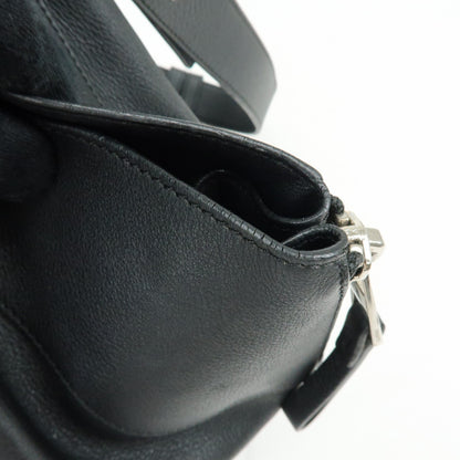 Loewe Hammock Leather, Black, Leather, Handbag