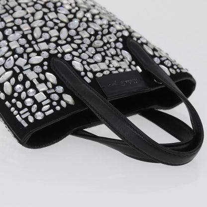 Salvatore Ferragamo Convertible Crystal Embellished Leather, Black, Leather, Tote Bag