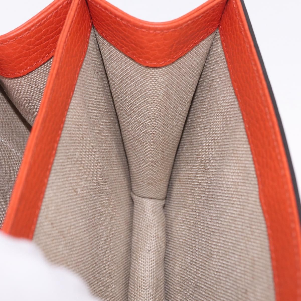 Gucci Interlocking Leather, Orange, Leather, Shoulder Bag