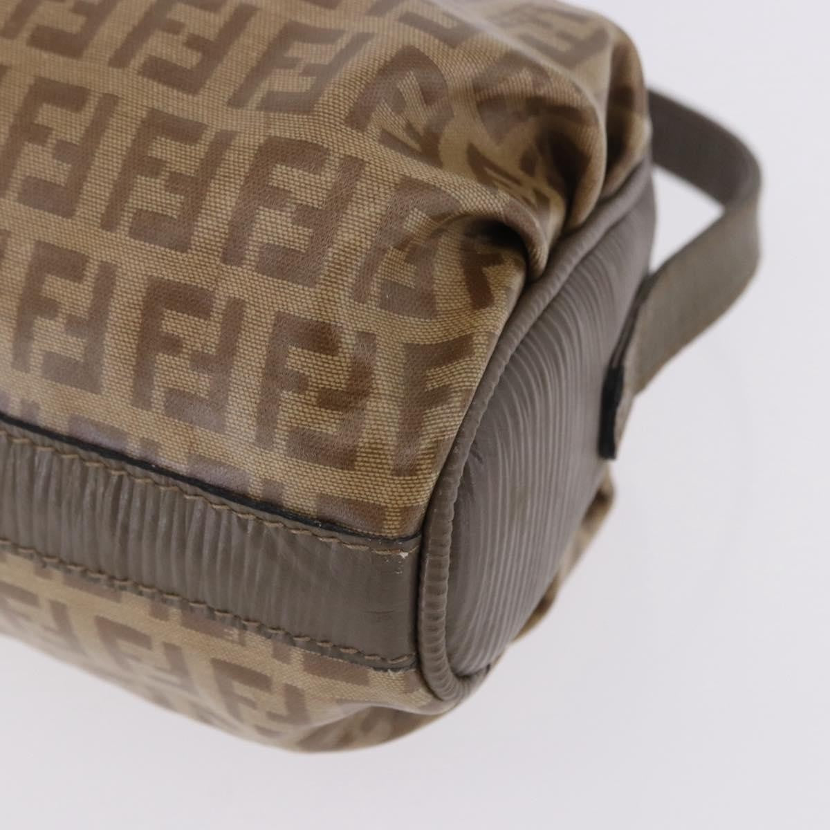 Fendi Shoulder Zucchino Canvas, Beige, Canvas, Shoulder Bag