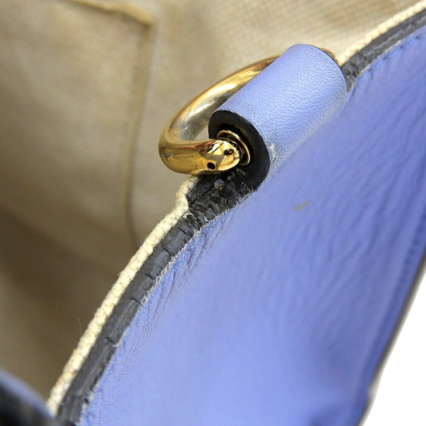 Gucci Ribbon, Blue, Leather, handbag