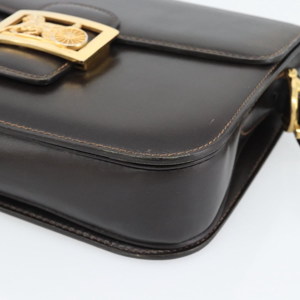Celine Horse Carriage Leather, Brown, Leather, Shoulder Bag