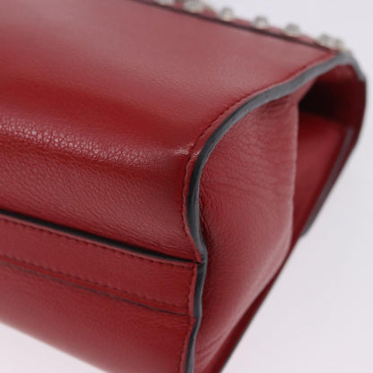 Prada Sound Studded Quilted Leather, Red, Leather, Handbag