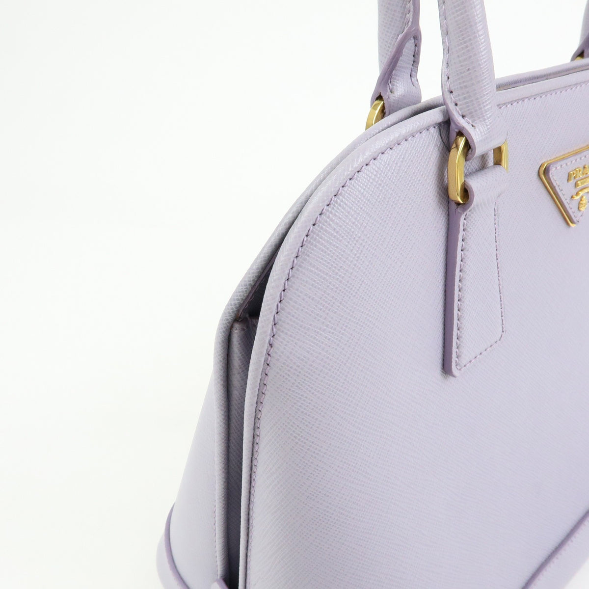 Prada Open Promenade Saffiano Leather, Purple, Leather, Handbag