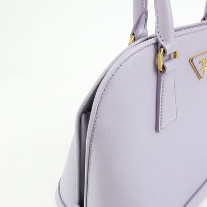 Prada Open Promenade Saffiano Leather, Purple, Leather, Handbag